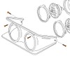 1968-1982 Corvette Headlight Bezel 8 Piece Screw Kit