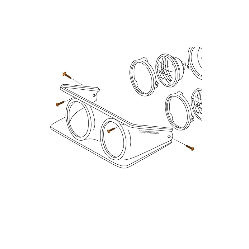 1968-1982 Corvette Headlight Bezel 8 Piece Screw Kit