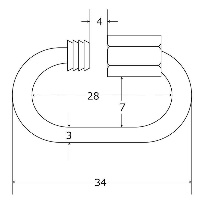 aiai Stainless Steel Catch 15-709 3mm