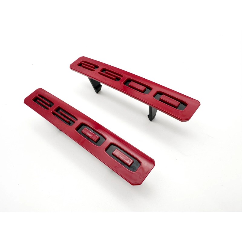 Auto Gloss Black Red Front Bumper Fascia Fender 2500 Emblems