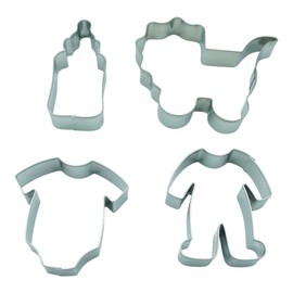 BekkiB - Set of 4 cookie cutters "Baby" - stainless steel cookie cutters, dishwasher-safe - 2484