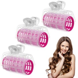 ULTECHNOVO Self Grip Hair Rollers Set, 6pcs Hair rollers with Clips, Salon Hairdressing Curlers Tool with Clips DIY Hair Styles