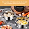 Stainless Steel Steamer Pot - 7.8 Inches Round with Cooking