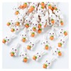 50 Pcs Mini Bunny and Carrot Decoration,Easter Bunny Decor,Resin Rabbit