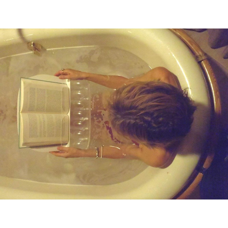 Floating Book/Tablet Caddy for Bath, Pool, and Hot Tub (Clear)