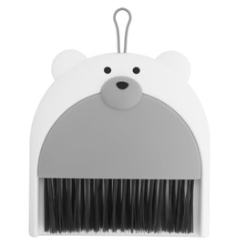 Chanseen Small Broom and Dustpan Set Mini Hand Broom and Brush Set Handheld Broom and Dust Pan Set - Cute Bear Design, Compact Cleaning Tool for Desktop Countertop Table Windowsill Home Kitchen