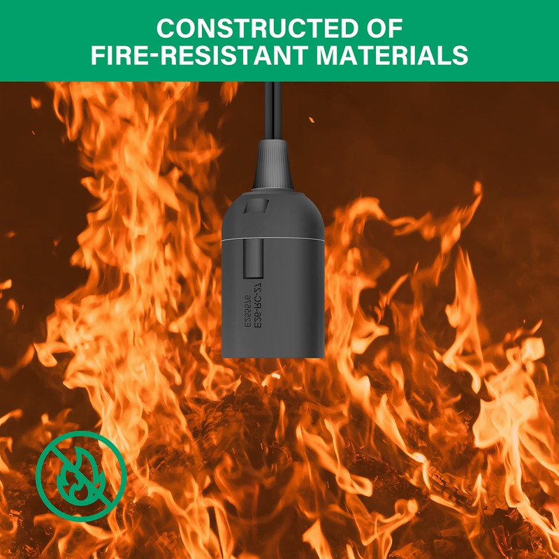 YSSOA 20ft Extension Hanging Lantern Pendant Light Cord Cable with