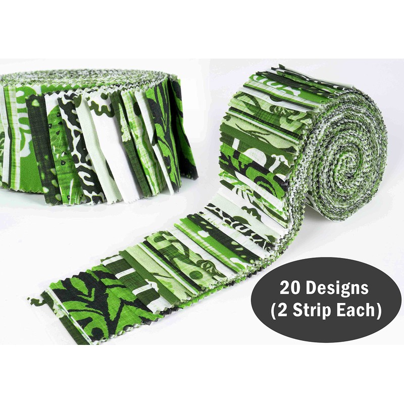 Soimoi 40Pcs Block Print Cotton Precut Fabrics For Quilting Craft