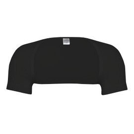 wobera ANGORA Shoulder warmer with ½ sleeves made of virgin wool and silk, black