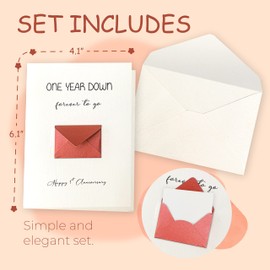 STOFINITY 1 Year Anniversary Card for Boyfriend Girlfriend - 1st Anniversary Paper Gifts for Couple, Happy One Year Wedding Anniversary for Husband Wife, One Year Down First Year Anniversary Cards