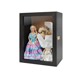 Extra Deep Shadow Box Display Box, Clothing Display Box, Costume Designer Small Model Display Box, Bouquet, Souvenir Shadow Box (Black Deep 5in)