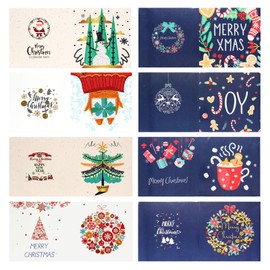 DIY Christmas Cards Diamond Painting Greeting Cards Kits Xmas Cards Paint by Number Holiday Cards for Holiday & Gift-Giving - 8 Pack