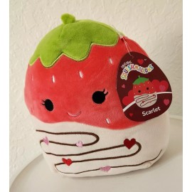 Squishmallows Scarlet Chocolate Strawberry 8" Valentine KellyToy Plush gift toy