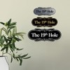 Signs ByLITA Designer The 19th Hole Sign (Black Gold) -