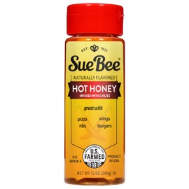 Sue Bee Naturally Flavored Hot Honey Chili Infused For Ribs, Wings, Burgers, 12 oz