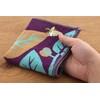 Kusubashi Mon Ori morita MiW Gauze Handkerchief, Silk Moth, Purple,