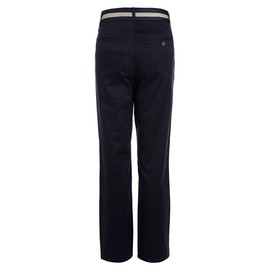 Nautica Pantalón de Sarga para Uniforme Escolar con cinturón para niño, Azul Marino/Flor y Brillo, 4