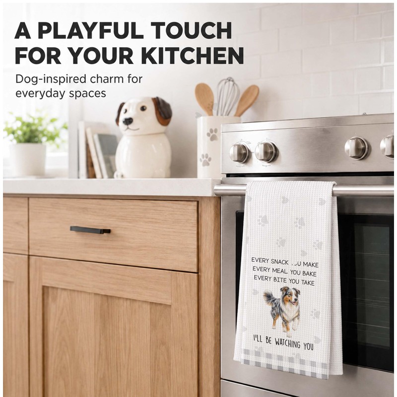 Funny Aussie Dog Gifts, Australian Shepherd Kitchen Towel -A01