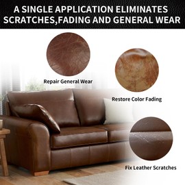 SHABEIBEI Leather Repair Kit Recoloring Balm Cleaner Conditioner Waterproof Beeswax Oil for Car Seat Furniture Couch Shoe Leather Vinyl(White)