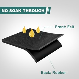 Nujzuir 60" x 72" Giant Oil Drip Mat for Garage Driveway, Reusable Rubber Floor Oil Spill Leak Absorbent Pads for Motorcycle Car Oil Leak Stain Resistant