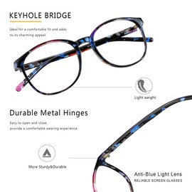 LAMBBAA Vintage Round Progressive Multifocal Presbyopic Glasses, Photochromic Gray Sunglasses for Men Women Readers (+0.00/+1.75 Magnification)