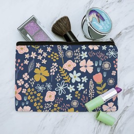 Mimi Flowers Floral Pattern Makeup Cosmetic Bag Organizer Pouch