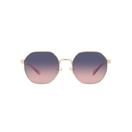 Coach HC7147 Sunglasses, Shiny Light Gold/Blue Pink Gradient, 56 mm