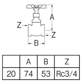 SANEI [Stop Valve] for Nominal 20 V30-20