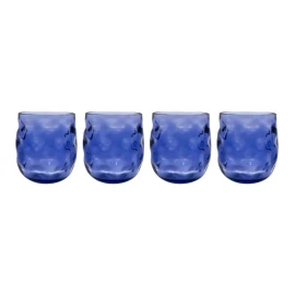 Home Ideas Set 4 Vasos Old Fashioned Wave Acrilico 440 Ml C/u Cs-024