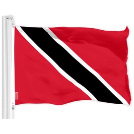 G128 Trinidad and Tobago Flag | 3x5 Ft | LiteWeave Pro Series Printed 150D Polyester | Country Flag, Indoor/Outdoor, Vibrant Colors, Brass Grommets, Thicker and More Durable Than 100D 75D Polyester