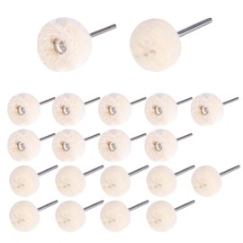 YIEPET 20pcs 3/32inch （2.35mm Mandrel） Cotton Polishing Buffing Wheel，Wool Felt Cotton Polishing Buffing Wheel Rotary Buffing Tools，Watch Polishing Kit - Jewelry Polishing Kit