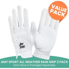 Amy Sport Golf Gloves Men Pair Left and Right Both Hand Rain Grip Lh Rh