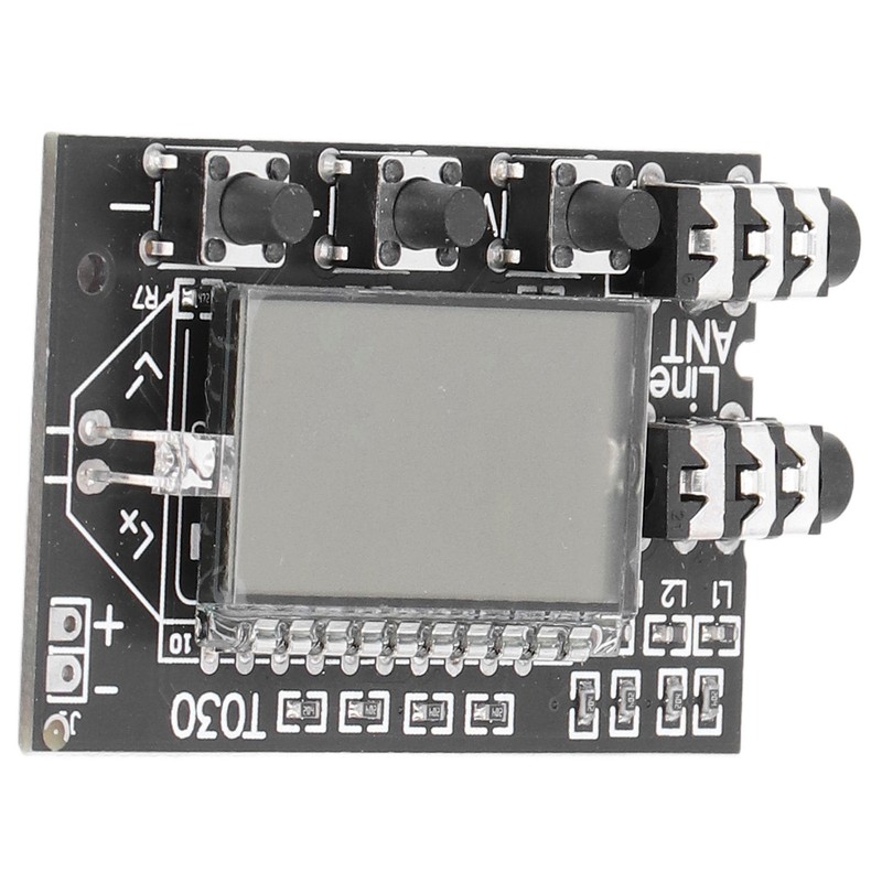 FM Transmitter Board Digital LCD 2 Channel 76MHz‑108MHz Stereo Audio