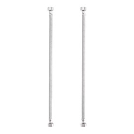 Heable Pair of Flexible Pipes for Bathroom/Kitchen/Toilet Taps British Standard Pipe 1/2" x 1/2" BSP Fitting 400mm Long