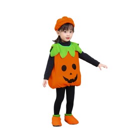 New King Halloween Costume, For Children, Pumpkin, Cosplay, Costume, Girls, Boys, Pumpkin, Kids' Costume, Hat, Kigurumi Set, Cute Pumpkin Costume, Cute For Height 31.5, 35.4, 31.2, 5.2, 51.2, 59.1,