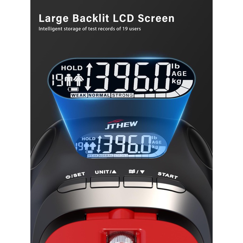Grip Strength Tester Trainer - Electronic Hand Dynamometer of 400lbs/180kg
