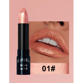 Erinde Brillo de Labios Líquido con Purpurina, Acabado Brillante y Metálico, Tinte de Labios Duradero y Resistente al Agua, no Se Transfiere, Maquillaje de Labios Muy Pigmentado Para Mujeres,1#