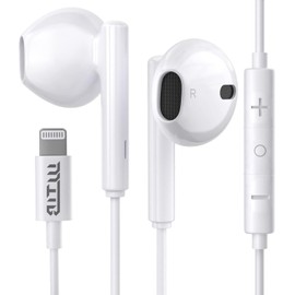 MITB MITB Wired Headphones for iPhone Earbuds with Lightning Connector Earphones Built-in Microphone & Volume Control Headsets Compatible with iPhone 14/14Pro/12/12Pro/13Pro/11/XS Max/XR/XS/X/SE/8P, 1Pack