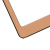 KA License Plate Frame Rose Gold Mirror Chrome Stainless Steel