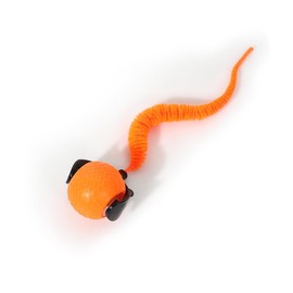 GoldenLife Interactive Cat Toys for Indoor Cats, Hamster Ball with Speedy Tail 2.0, Safe Silicone，3 Modes (Speed/Light) & Type-C Charging, Durable Moving Dog Toy for Indoor Cats/Dogs (Orange)