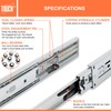TOUCH Drawer Slides (6 Pairs, 10 Inch 250mm) Soft Close