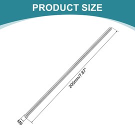 QUARKZMAN 4 Stück Vollgewinde-Stange, M6 x 200mm 201 Edelstahl Rechtsgewinde-Stangen mit Muttern und Unterlegscheiben Vollgewinde-Stangenstange für Klemmen, Hänger und U-Bolzen