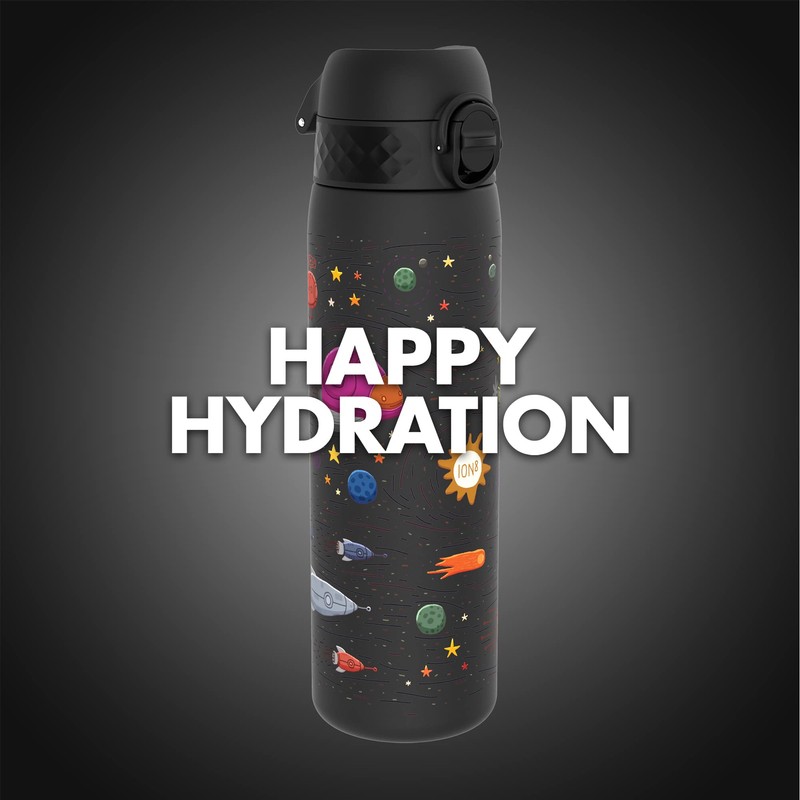 ion8 Leak-Proof Slim Water Bottle, BPA-Free, Spaceships, 500 ml (18