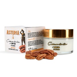 ASTERIA | Aceite para Cabello y Skin Care | Serum con Aceite de Nuez Pecana ideal para Skincare y Tratamiento para Cabello Maltratado - 30ml | Hidratante Facial - Oleo para Cabello 100% Natural - Prensado en Frio (50 ml, Crema de Dia)