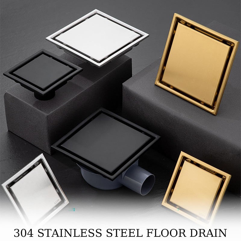 NEWFUN Floor Drain DN 50, Flat Shower Drain, 15 x