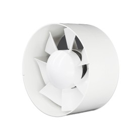 H&C VENT Diameter 150 mm pipe fan/bathroom fan, quiet bathroom fan, IPX4, 20 W, 200 m³/h 40 dB, exhaust fan for bathroom, kitchen, garage, greenhouse, grow tent, toilet fan, extraction window, wall