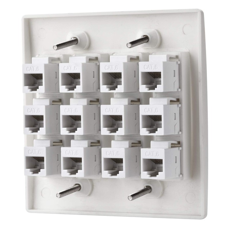 IBL - Cat6 Keystone Ethernet Wall Plate Female to Female