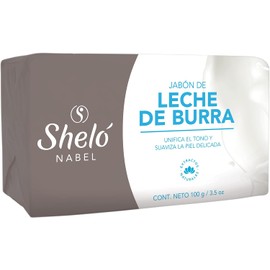 Paquete Con 3 Jabón de leche de burra aclarante natural limpieza facial sheló nabel