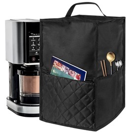 Linkidea Blender Dust Cover, Portable Blender Cover with Hand Strap, Insulated Blender Cover with Compartment Fits Home Kitchen Use, Compatible with Ninja NC501, NC301, NC299AMZ (Black)