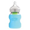 Dr. Brown's Options+ Wide-Neck Glass Bottle Sleeve, 100% Silicone, Blue,